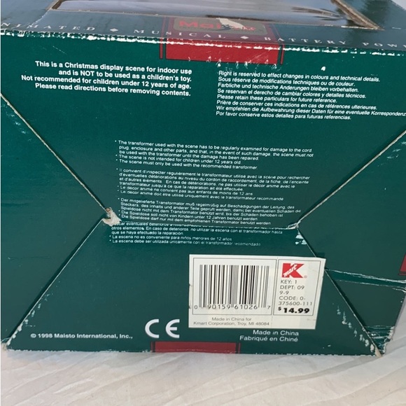 VTG Maisto Christmas Holiday Village Carousel Musical Animated Merry Go Round - Picture 11 of 11